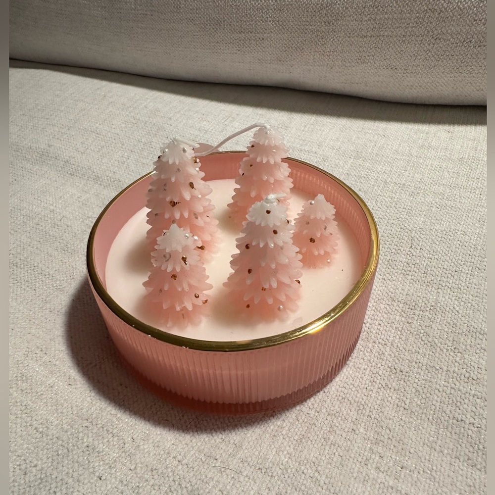 Sincerely Jules Pink Christmas Tree Candle